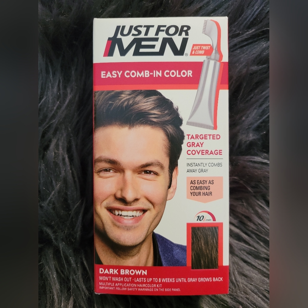 Just For MEN Easy Comb-In Permanent Hair Color - A-45 Dark Brown, 1.2 fl oz....